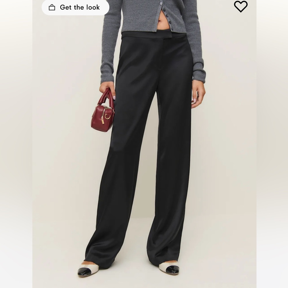 NWOT Reformation Mimi Low Rise Satin Pant